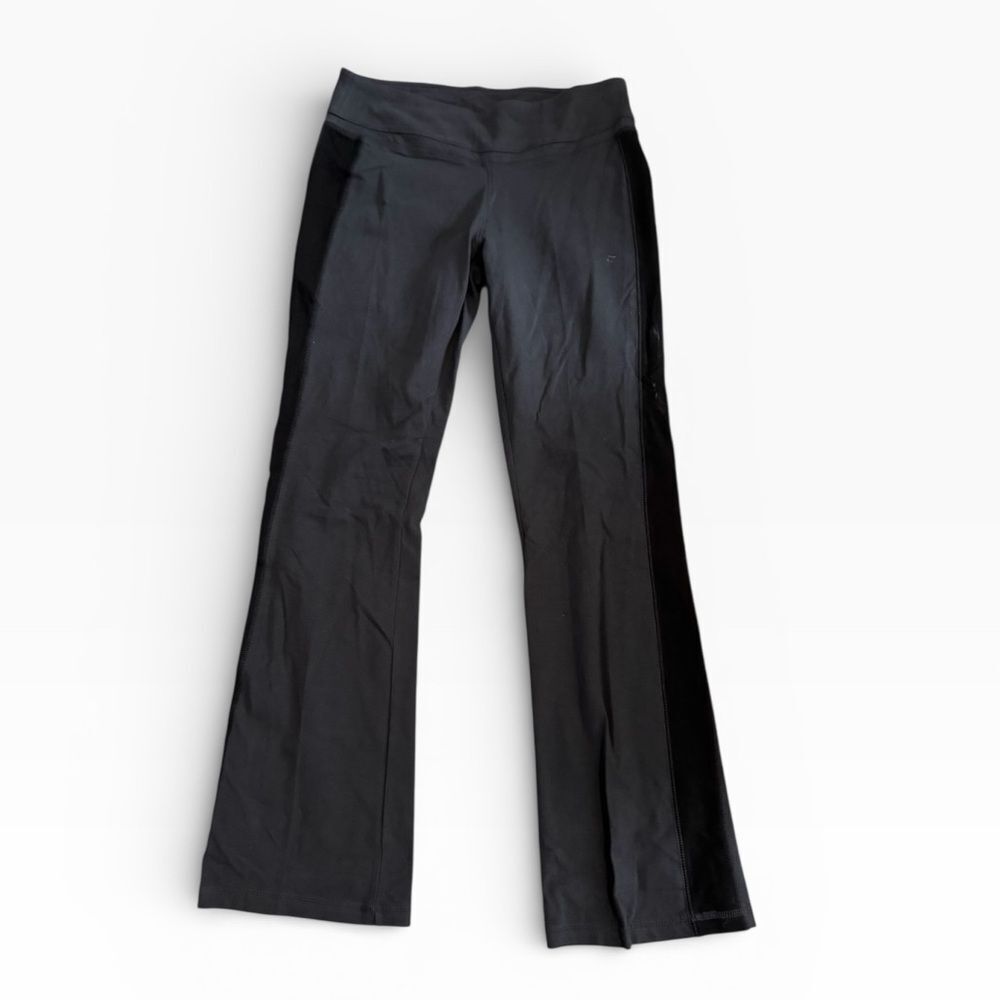 NWT New OLD NAVY Dark Gray Black Side Stripe Flare Leg Yoga Leggings Large.